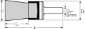 Szczotka - pędzelek trzpieniowy niepleciony PBU 1010/6 INOX 0,35; 43204003 PFERD; Komplet 10 szt.