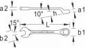 Klucz oczkowo-płaski 1B (WW) Whitworth 1/8'' 6009540 GEDORE