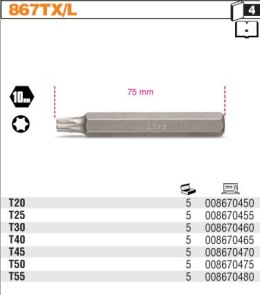 Końcówka wkrętakowa długa profil Torx 40 867TX/L40 Beta