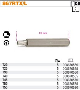 Końcówka wkrętakowa długa profil Tamper Resistant Torx20 867RTX/L20 Beta