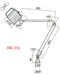 Lampa techniczna maszynowa LED (długie ramię) JWL-55L