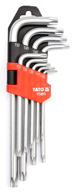 Klucze imbusowe TORX 9-cz. T10-T50 YATO