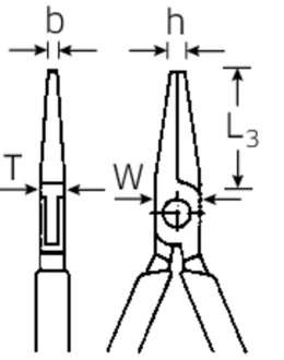 Szczypce płaskie dla elektroników L=125mm 65176120 Stahlwille